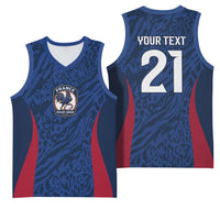 France Rugby National Heritage Custom Basketball Jersey Fleur De Lis Inspired Edition