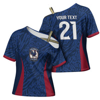 France Rugby National Heritage Custom Cross Shoulder Shirt Fleur De Lis Inspired Edition