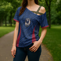 France Rugby National Heritage Custom Cross Shoulder Shirt Fleur De Lis Inspired Edition