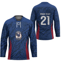 France Rugby National Heritage Custom Hockey Jersey Fleur De Lis Inspired Edition