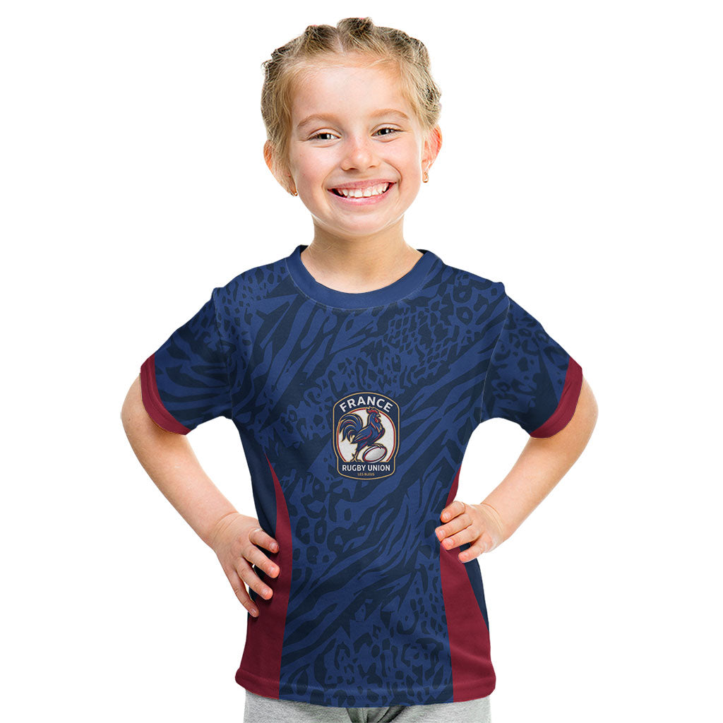 France Rugby National Heritage Custom Kid T Shirt Fleur De Lis Inspired Edition