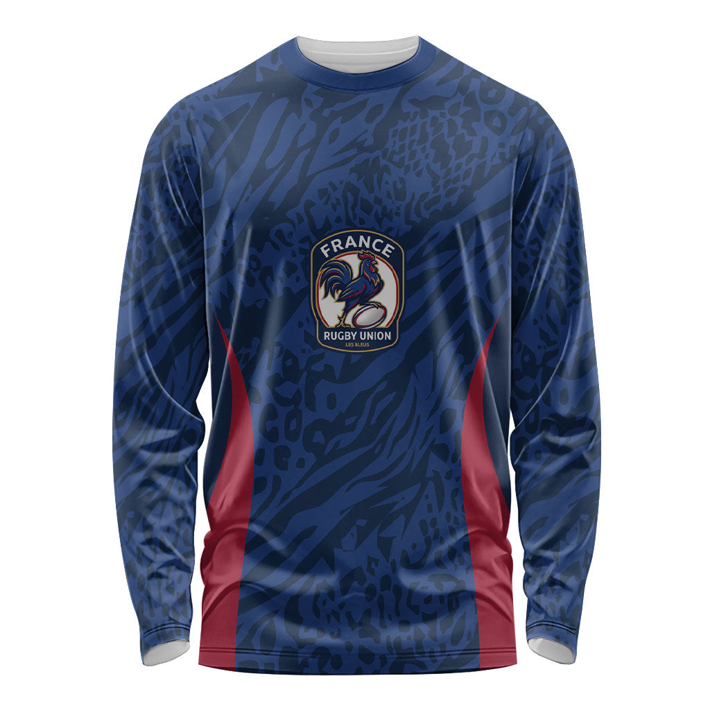France Rugby National Heritage Custom Long Sleeve Shirt Fleur De Lis Inspired Edition