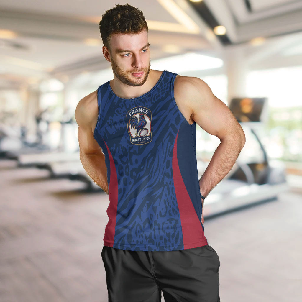 France Rugby National Heritage Custom Men Tank Top Fleur De Lis Inspired Edition