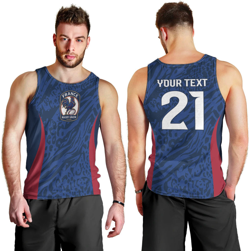 France Rugby National Heritage Custom Men Tank Top Fleur De Lis Inspired Edition