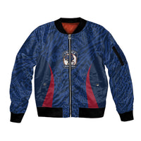 France Rugby National Heritage Custom Sleeve Zip Bomber Jacket Fleur De Lis Inspired Edition