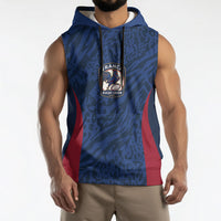France Rugby National Heritage Custom Sleeveless Hoodie Fleur De Lis Inspired Edition