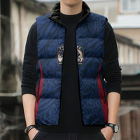 France Rugby National Heritage Custom Sleeveless Puffer Jacket Fleur De Lis Inspired Edition