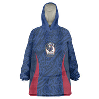 France Rugby National Heritage Custom Wearable Blanket Hoodie Fleur De Lis Inspired Edition
