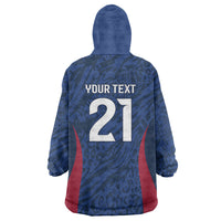 France Rugby National Heritage Custom Wearable Blanket Hoodie Fleur De Lis Inspired Edition