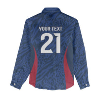 France Rugby National Heritage Custom Women Casual Shirt Fleur De Lis Inspired Edition