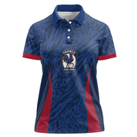 France Rugby National Heritage Custom Women Polo Shirt Fleur De Lis Inspired Edition