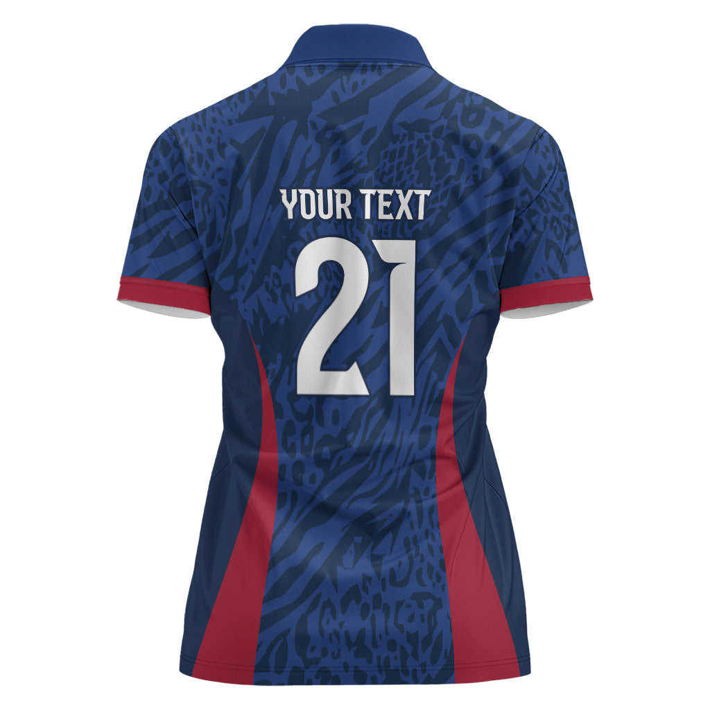 France Rugby National Heritage Custom Women Polo Shirt Fleur De Lis Inspired Edition
