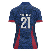 France Rugby National Heritage Custom Women Polo Shirt Fleur De Lis Inspired Edition