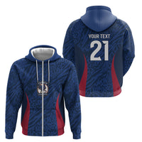 France Rugby National Heritage Custom Zip Hoodie Fleur De Lis Inspired Edition