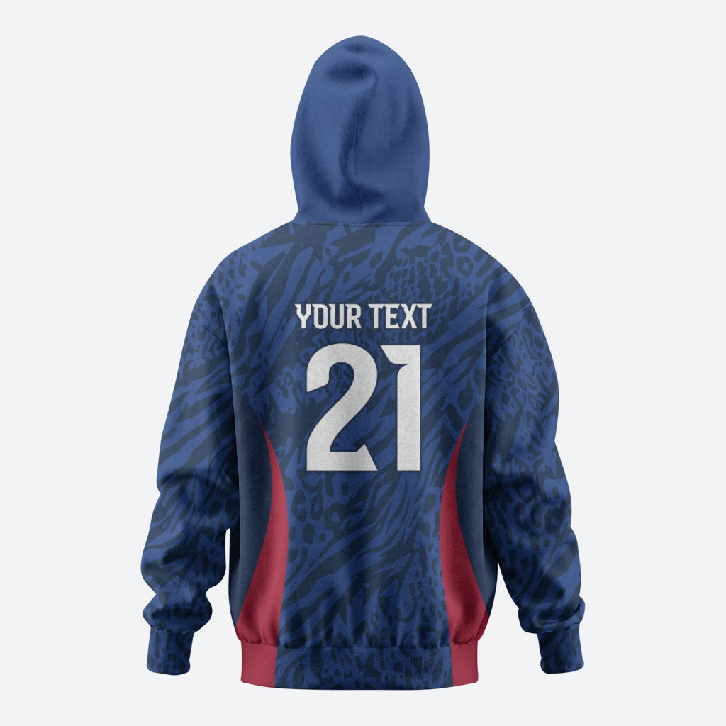 France Rugby National Heritage Custom Zip Hoodie Fleur De Lis Inspired Edition