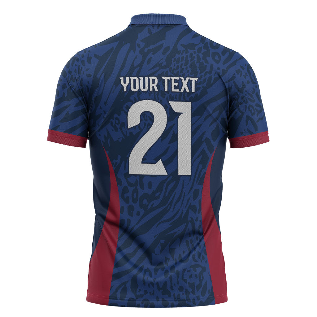 France Rugby National Heritage Custom Zipper Polo Shirt Fleur De Lis Inspired Edition