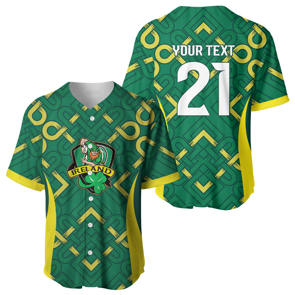 Ireland Rugby National Heritage Custom Baseball Jersey Traditional Celtic Inspired Edition