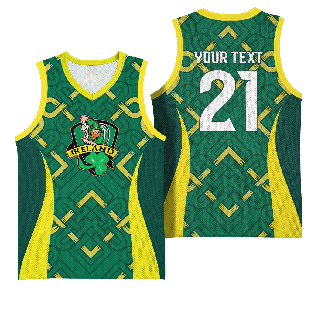 Ireland Rugby National Heritage Custom Basketball Jersey Traditional Celtic Inspired Edition