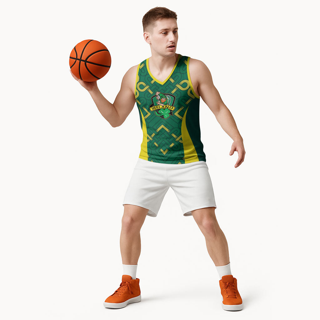 Ireland Rugby National Heritage Custom Basketball Jersey Traditional Celtic Inspired Edition