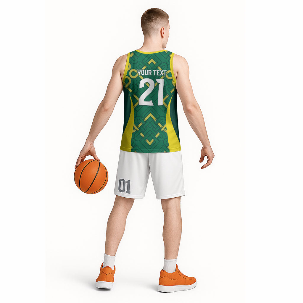 Ireland Rugby National Heritage Custom Basketball Jersey Traditional Celtic Inspired Edition