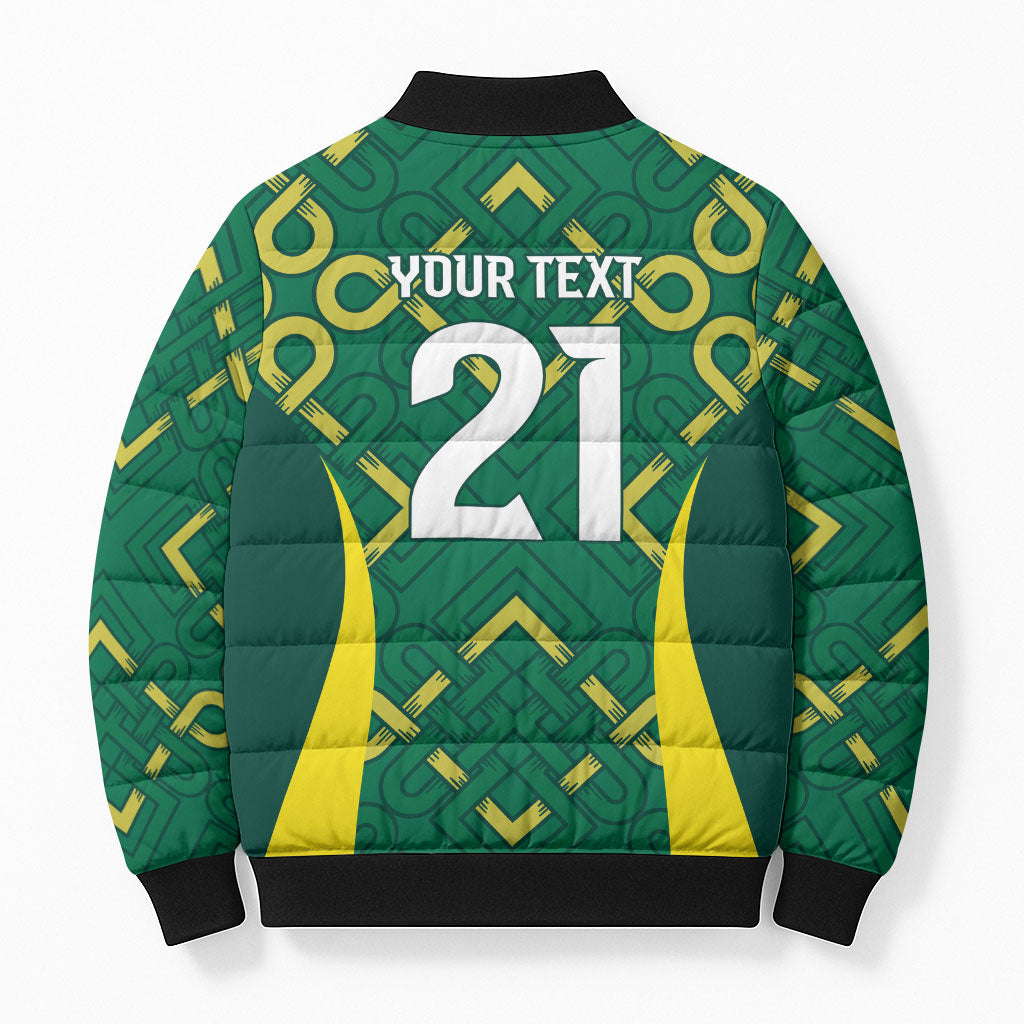 Ireland Rugby National Heritage Custom Bomber Puffer Jacket Traditional Celtic Inspired Edition