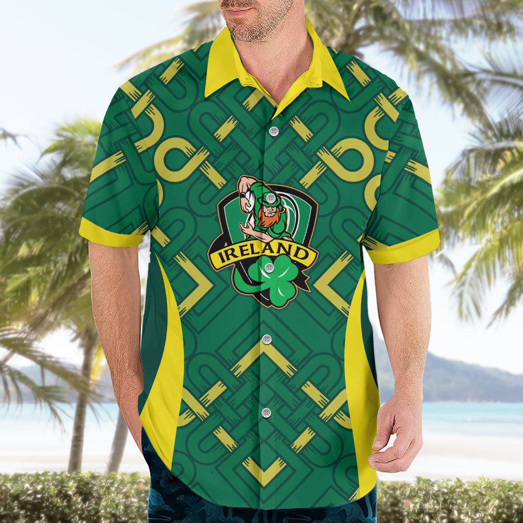 Ireland Rugby National Heritage Custom Hawaiian Shirt Traditional Celtic Inspired Edition