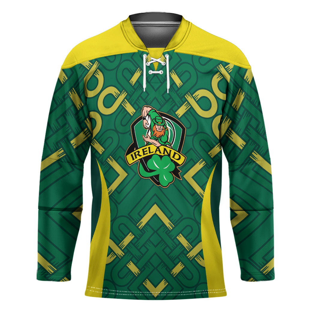 Ireland Rugby National Heritage Custom Hockey Jersey Traditional Celtic Inspired Edition
