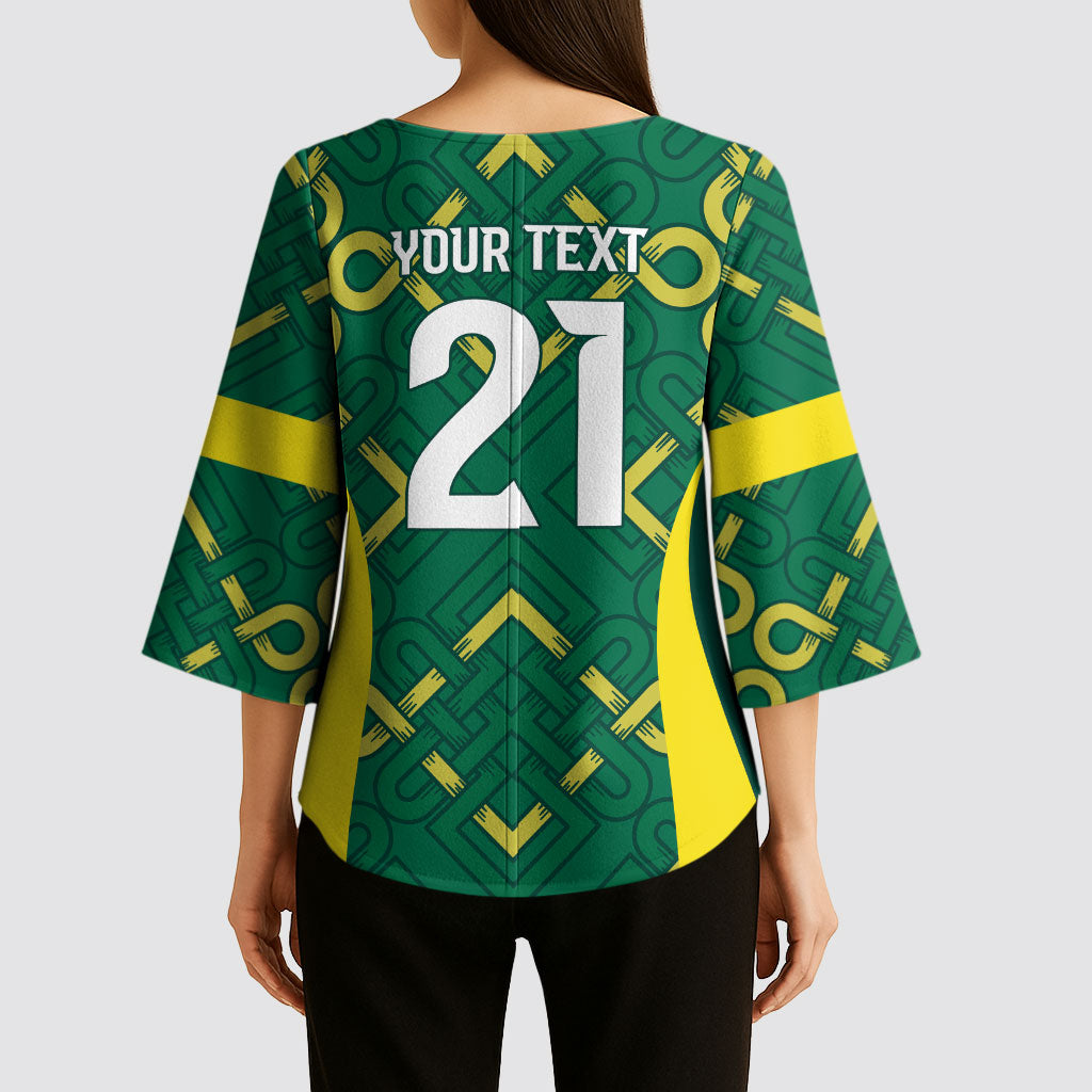Ireland Rugby National Heritage Custom Kimono Sleeve Blouse Traditional Celtic Inspired Edition