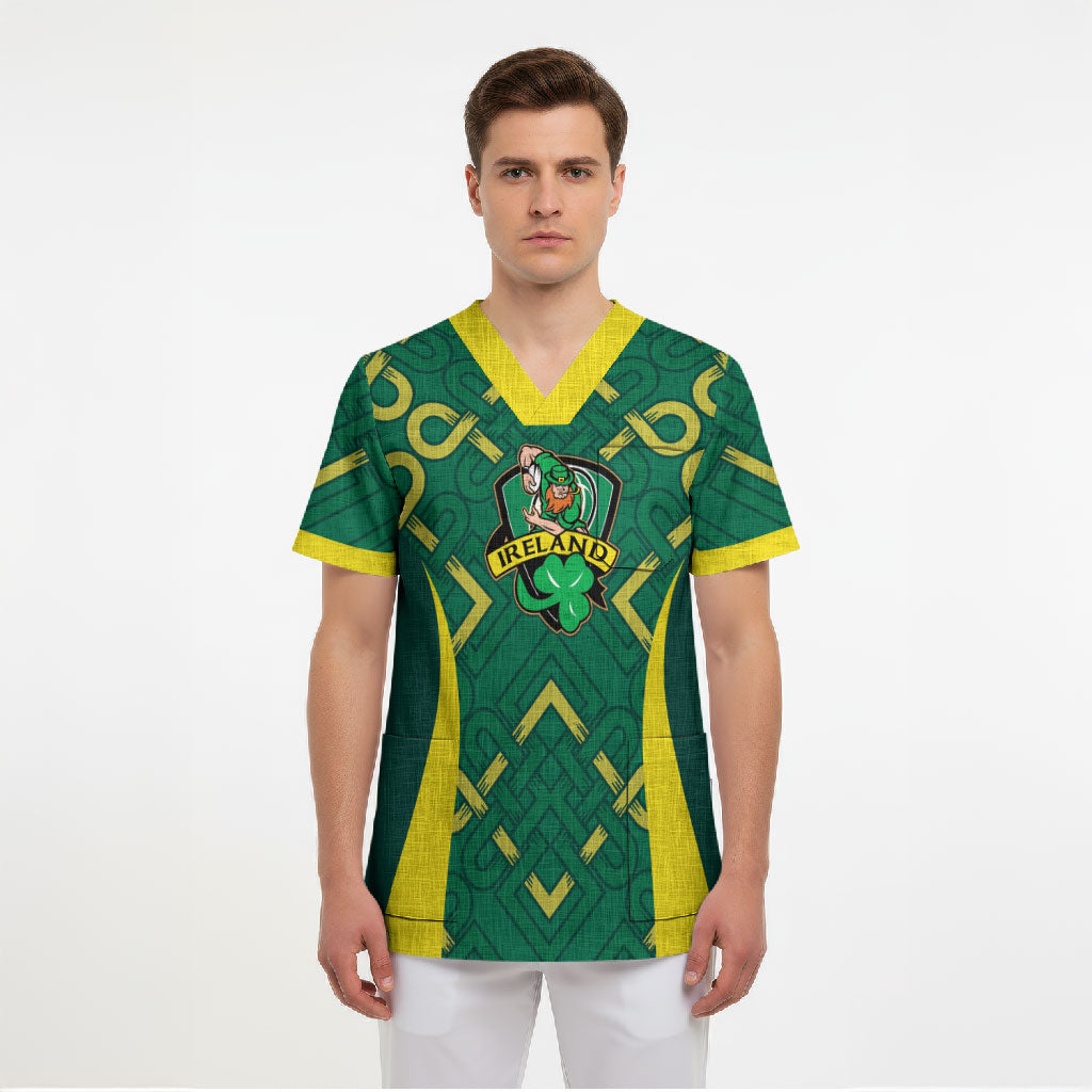 Ireland Rugby National Heritage Custom Scrub Top Traditional Celtic Inspired Edition