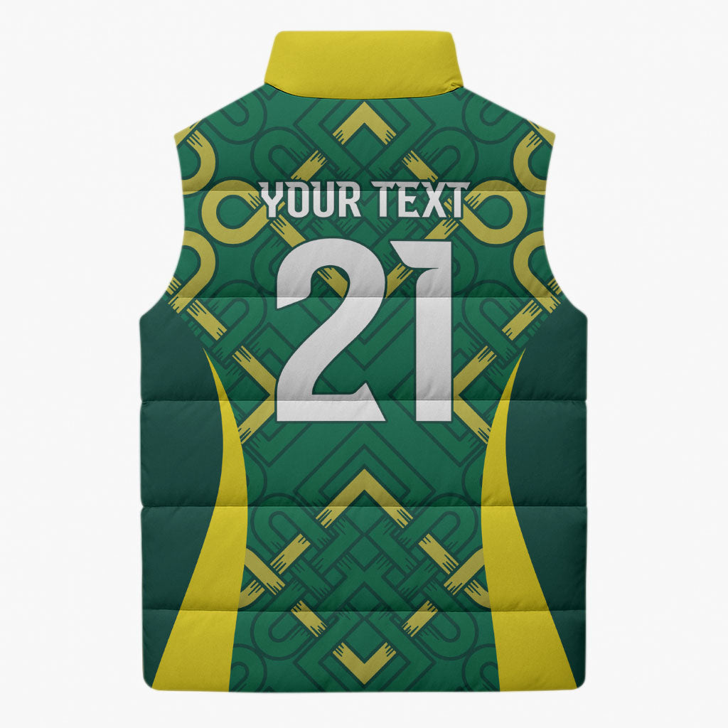 Ireland Rugby National Heritage Custom Sleeveless Puffer Jacket Traditional Celtic Inspired Edition