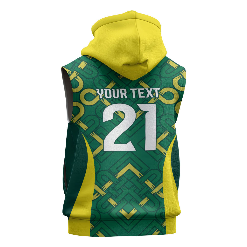 Ireland Rugby National Heritage Custom Sleeveless Zip Hoodie Traditional Celtic Inspired Edition