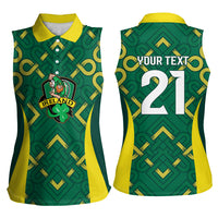 Ireland Rugby National Heritage Custom Women Sleeveless Polo Shirt Traditional Celtic Inspired Edition