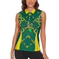 Ireland Rugby National Heritage Custom Women Sleeveless Polo Shirt Traditional Celtic Inspired Edition