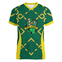 Ireland Rugby National Heritage Custom Women V-Neck T-Shirt Traditional Celtic Inspired Edition