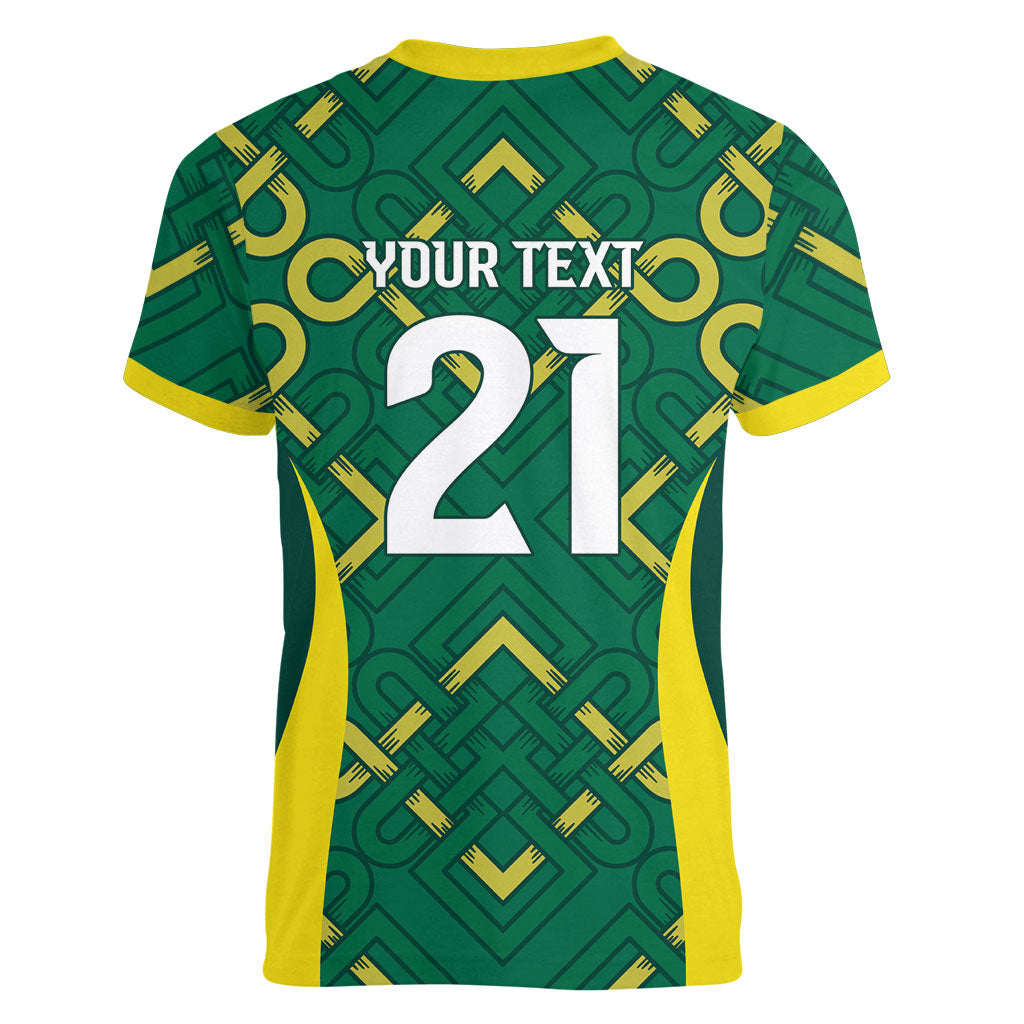 Ireland Rugby National Heritage Custom Women V-Neck T-Shirt Traditional Celtic Inspired Edition