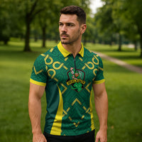 Ireland Rugby National Heritage Custom Zipper Polo Shirt Traditional Celtic Inspired Edition