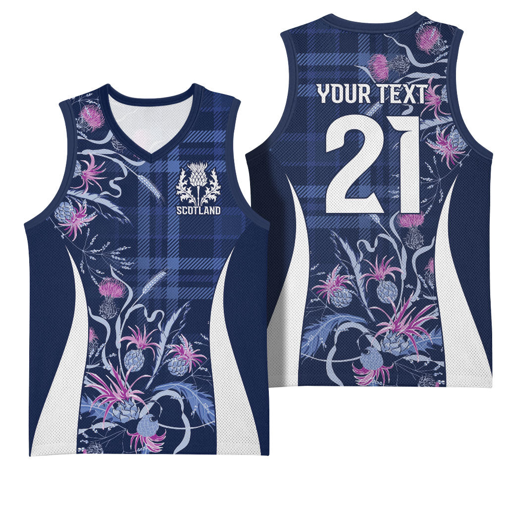 Scotland Rugby National Heritage Custom Basketball Jersey Traditional Tartan Inspired Edition