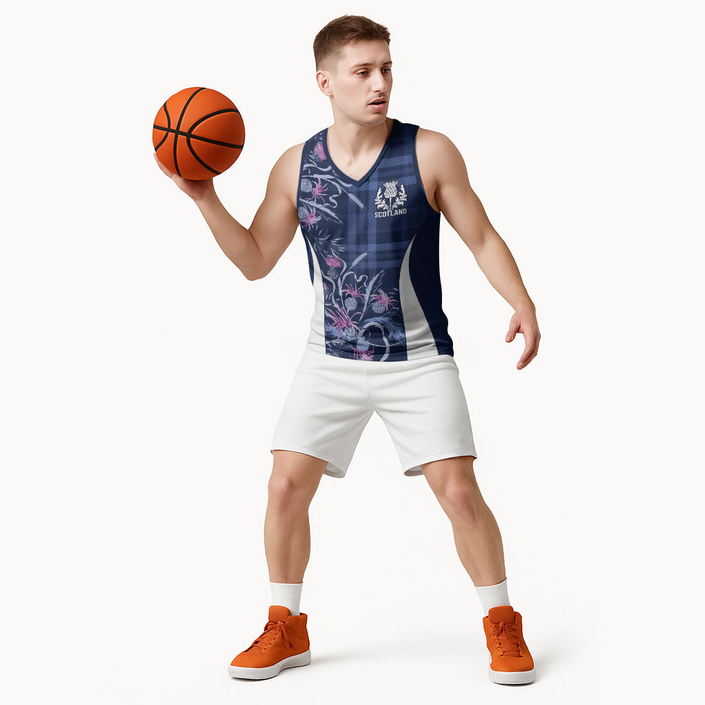 Scotland Rugby National Heritage Custom Basketball Jersey Traditional Tartan Inspired Edition