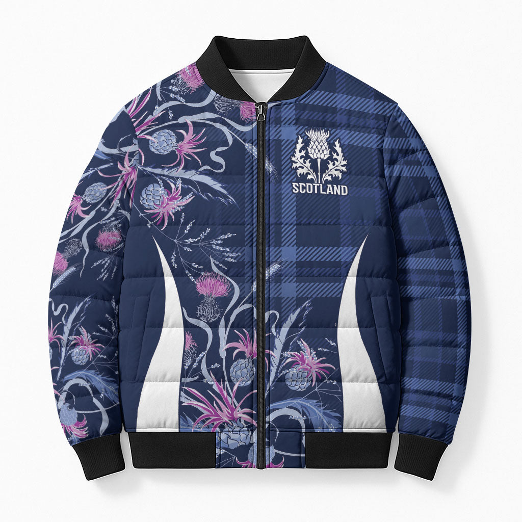 Scotland Rugby National Heritage Custom Bomber Puffer Jacket Traditional Tartan Inspired Edition