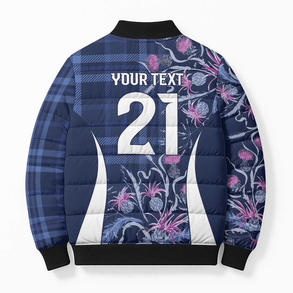 Scotland Rugby National Heritage Custom Bomber Puffer Jacket Traditional Tartan Inspired Edition