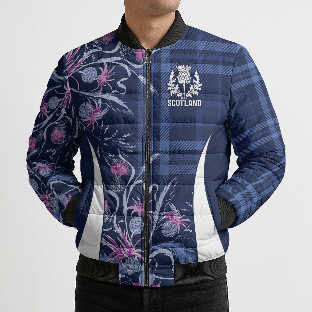 Scotland Rugby National Heritage Custom Bomber Puffer Jacket Traditional Tartan Inspired Edition
