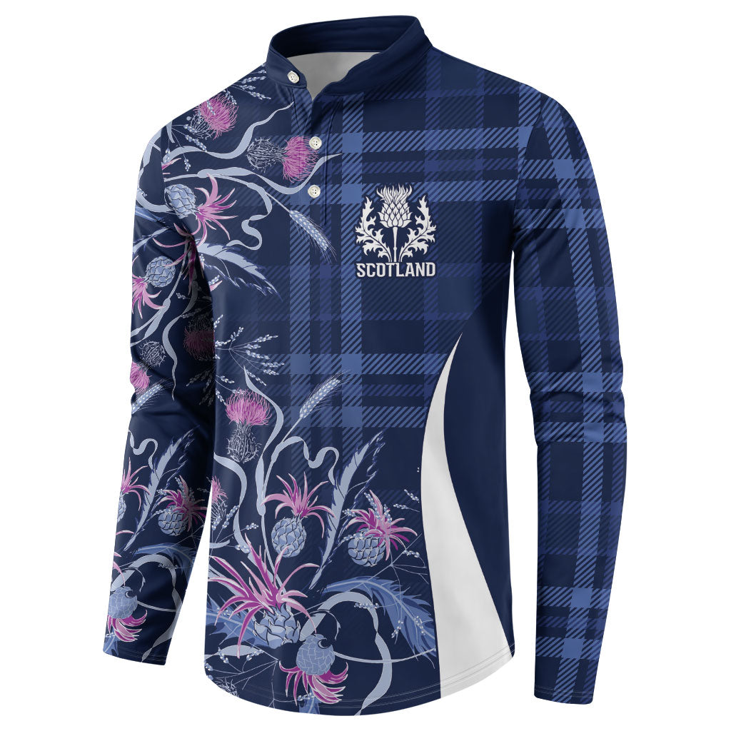 Scotland Rugby National Heritage Custom Button Sweatshirt Traditional Tartan Inspired Edition