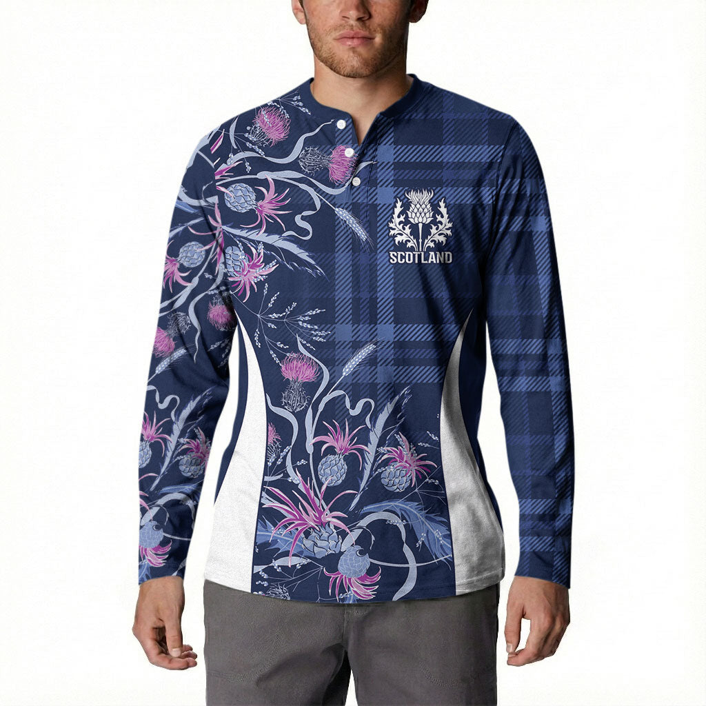 Scotland Rugby National Heritage Custom Button Sweatshirt Traditional Tartan Inspired Edition