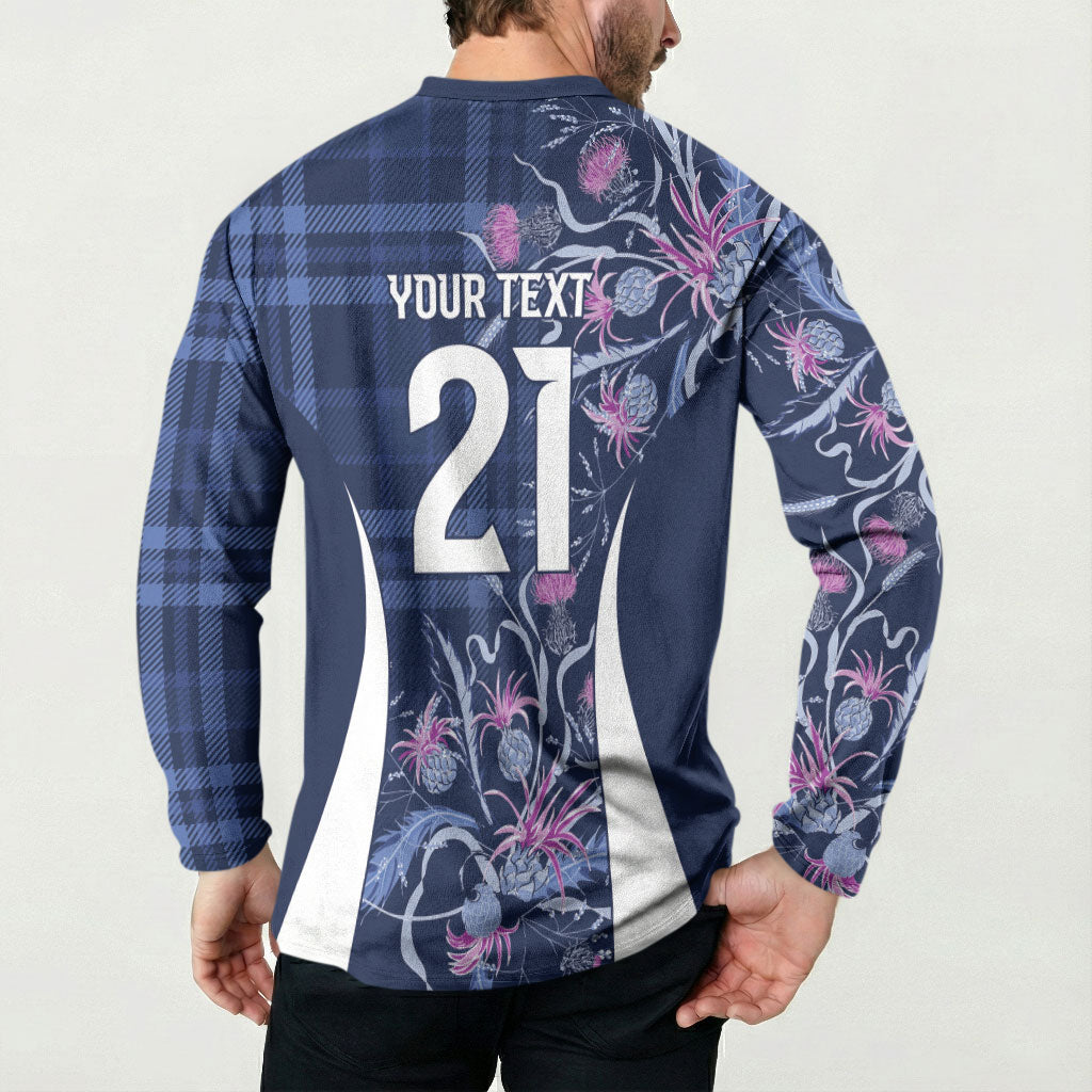 Scotland Rugby National Heritage Custom Button Sweatshirt Traditional Tartan Inspired Edition