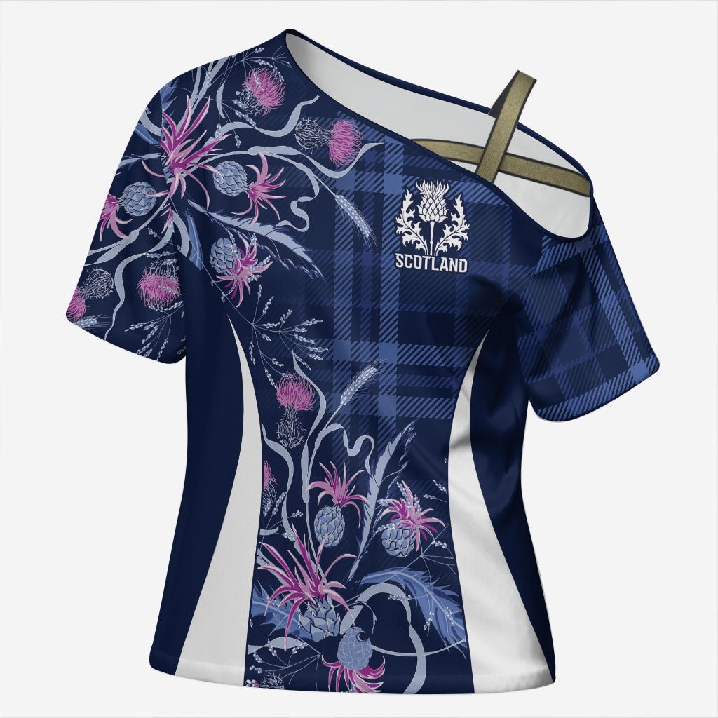Scotland Rugby National Heritage Custom Cross Shoulder Shirt Traditional Tartan Inspired Edition