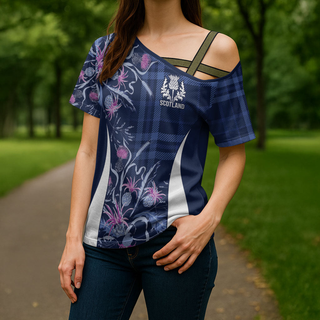 Scotland Rugby National Heritage Custom Cross Shoulder Shirt Traditional Tartan Inspired Edition