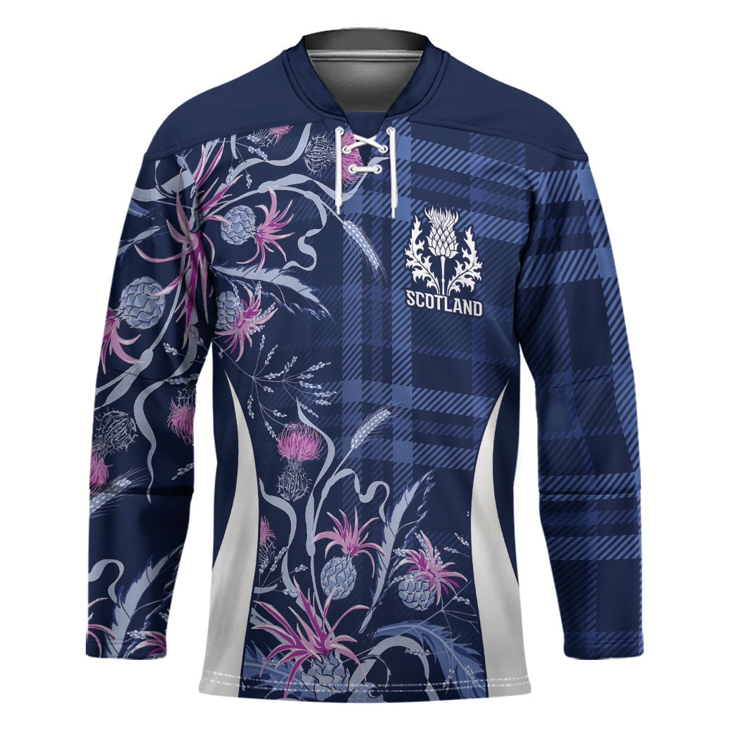Scotland Rugby National Heritage Custom Hockey Jersey Traditional Tartan Inspired Edition
