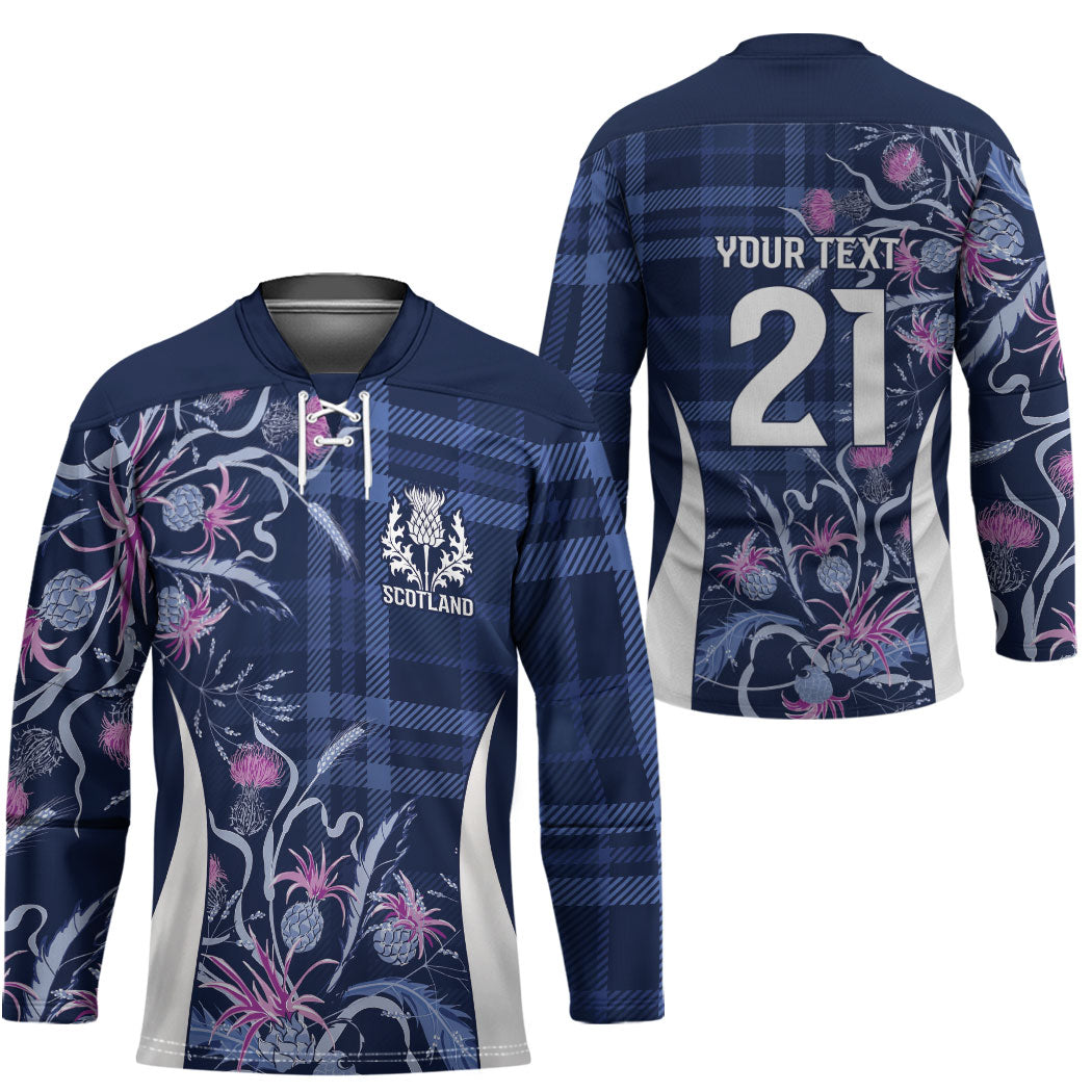 Scotland Rugby National Heritage Custom Hockey Jersey Traditional Tartan Inspired Edition