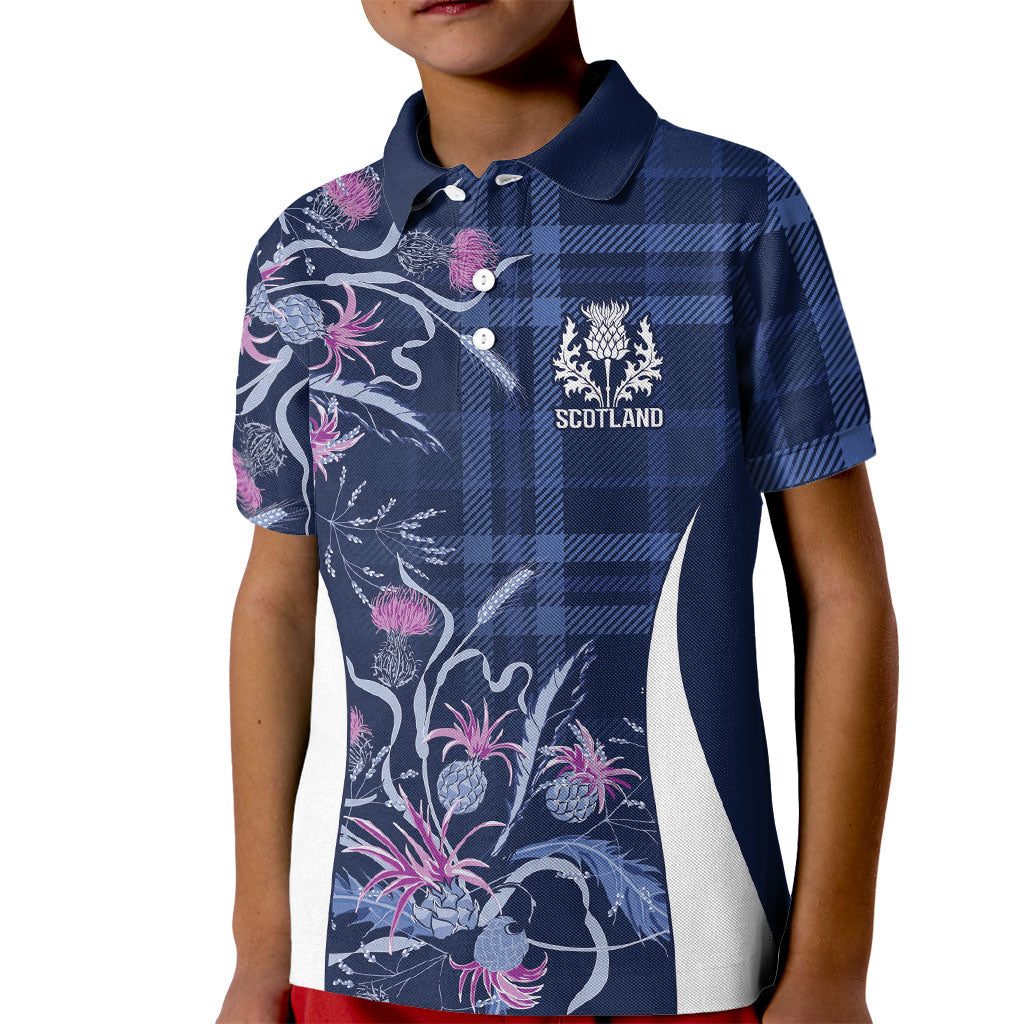 Scotland Rugby National Heritage Custom Kid Polo Shirt Traditional Tartan Inspired Edition