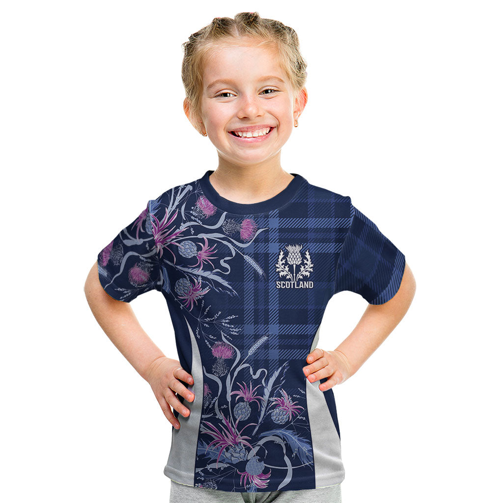 Scotland Rugby National Heritage Custom Kid T Shirt Traditional Tartan Inspired Edition